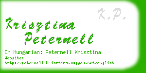 krisztina peternell business card